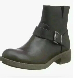Rocket Dog Women's Black Biker Fashion Boot Zip Up Inner Ankle Closure Size 8